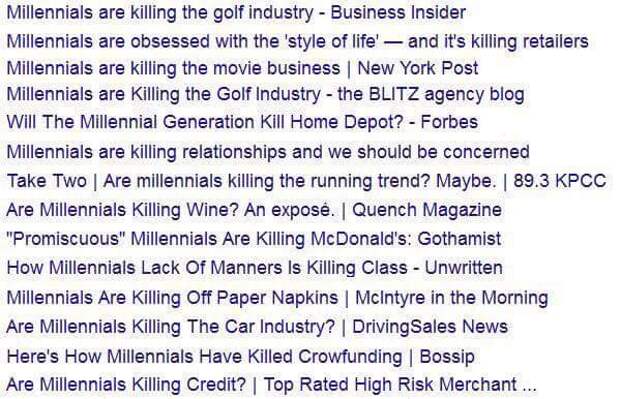 How millenials killed