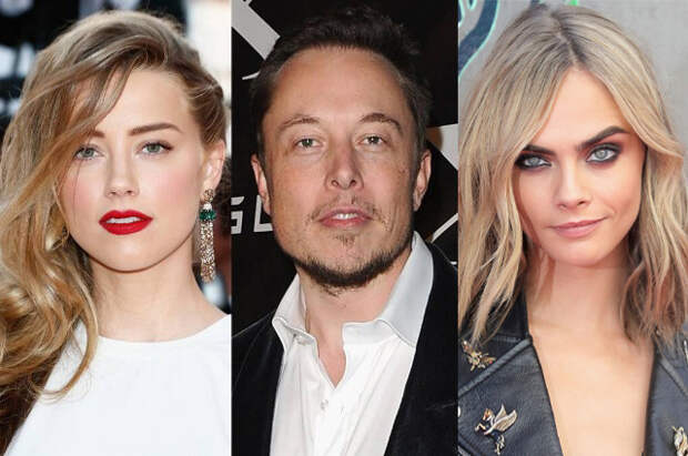 Илон Маск прокомментировал свой "секс втроем" с Эмбер Херд и Карой Делевинь