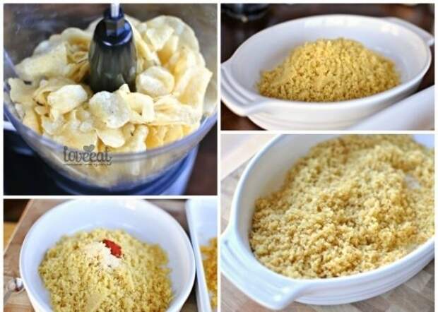 Куриные пальчики в картофельных чипсах