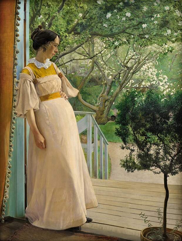 Laurits Andersen Ring (1854-1933) - The Artist’s Wife. (1897), Автор: Датская национальная галерея, Копенгаген (SMK) (Копенгаген (СМК) Датская национальная галерея)Датская национальная галерея, Копенгаген (SMK) (Живопись на Gallerix.ru)