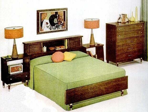1956 год. Дизайн спальной комнаты