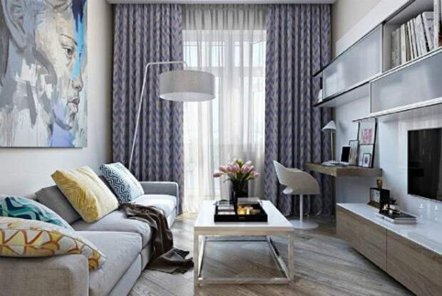 Современный интерьер в прохладных оттенках.| Фото: Postel-Deluxe.ru. Современный интерьер в прохладных оттенках Фото PostelDeluxeru