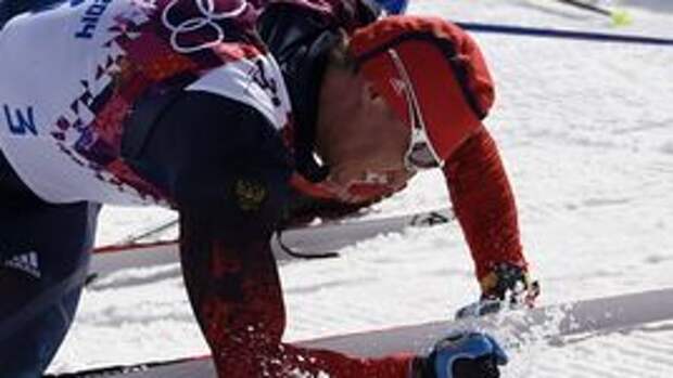 23 февраля 2014 года. Сочи. Александр ЛЕГКОВ после победного финиша гонки на 50 км.