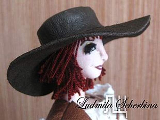 Кожаная шляпа для куклы | Ярмарка Мастеров - ручная работа, handmade