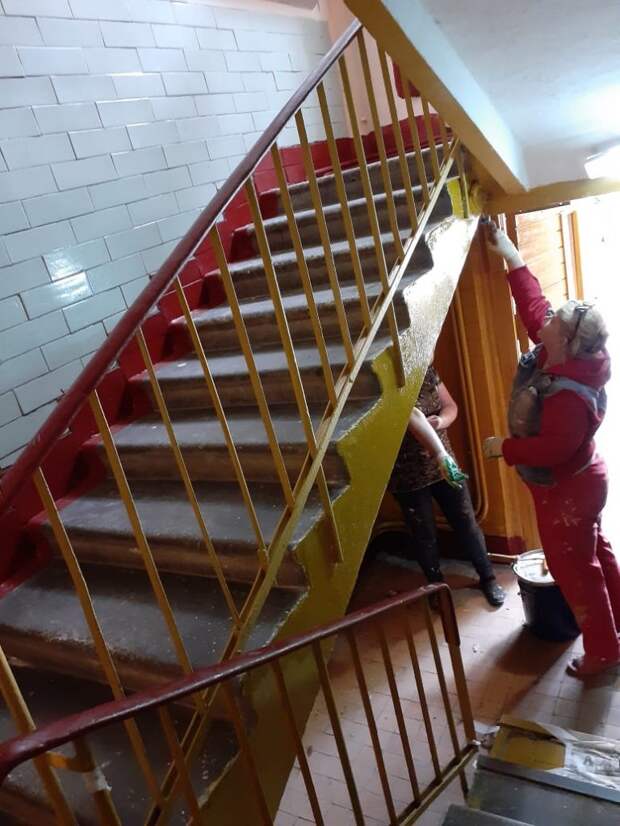 ремонт подъезда. Фото: управа alt