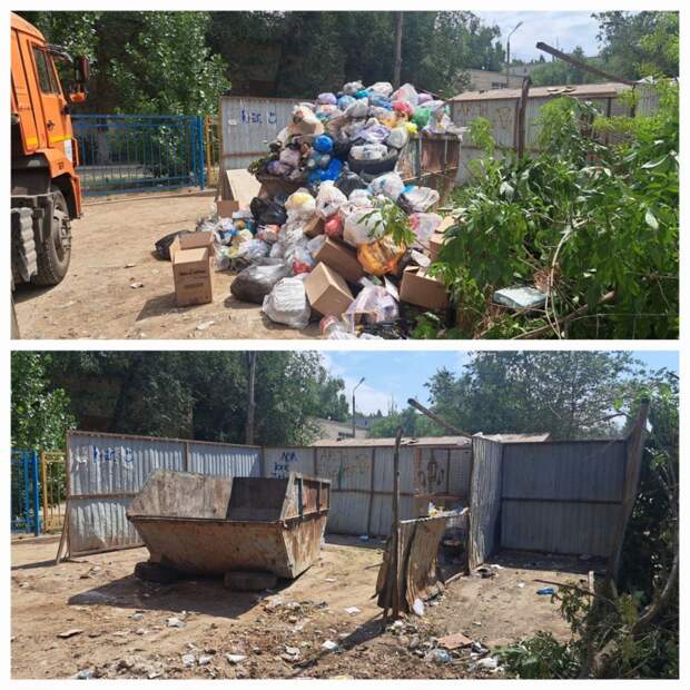 Ситуация с мусором в Трусовском районе Астрахани сдвинулась с мертвой точки