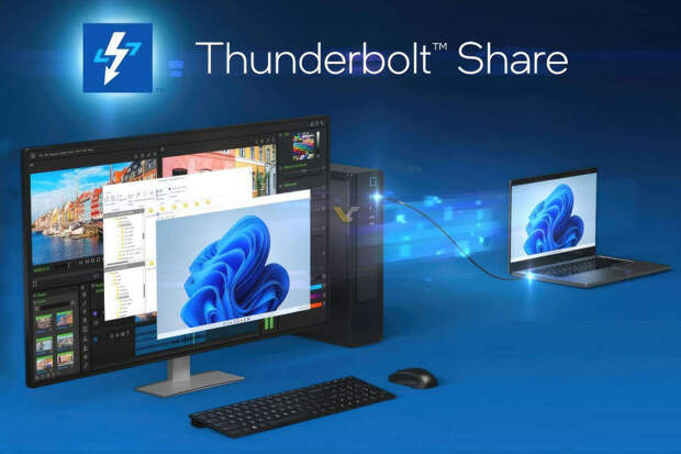 Intel представила Thunderbolt Share для объединения нескольких компьютеров