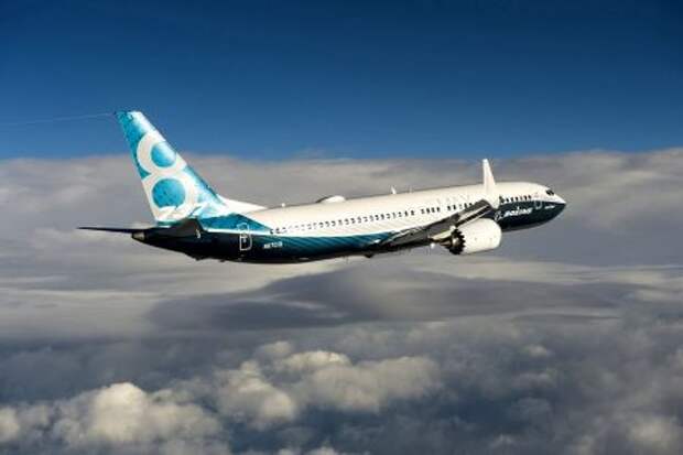 Boeing 737 MAX 8 во время презентационного полёта
