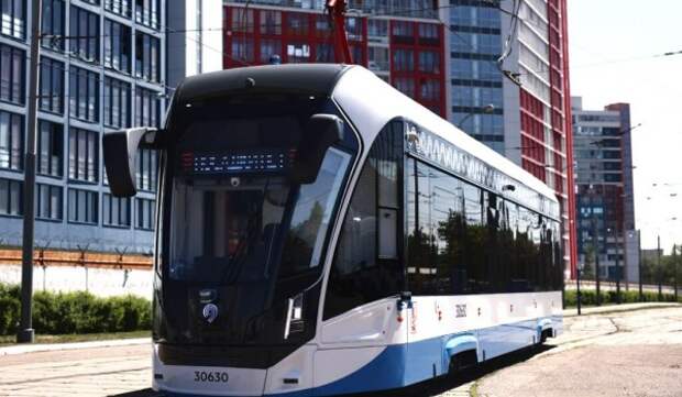 Беспилотный трамвай уже проехал более 100 км по улицам Москвы
