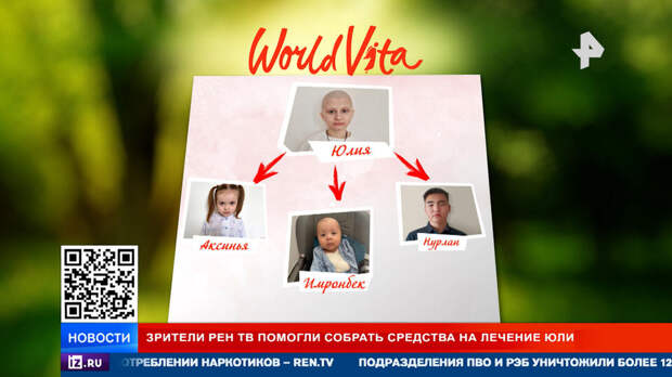 Зрители РЕН ТВ помогли собрать деньги на лечение Юлии с нейробластомой