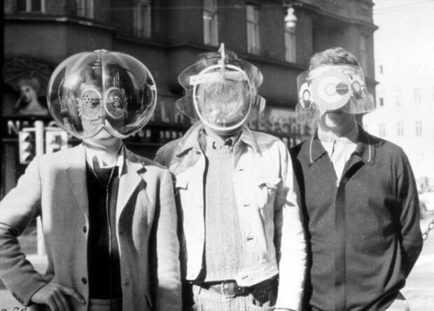 Шлемы для изоляции человека от внешнего мира, 1967-1968 г. история, события, фото