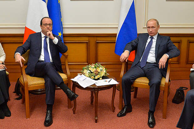 Франсуа Олланд и Владимир Путин. Фото: ТАСС