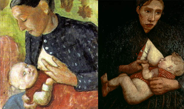 Матери и дети в живописи Паулы.