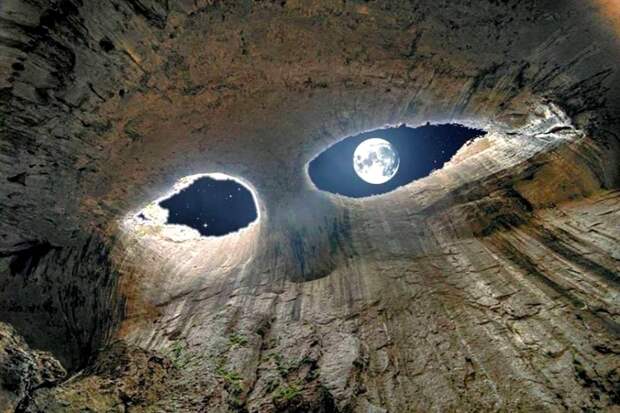 Удивительное фото в пещере. Болгария