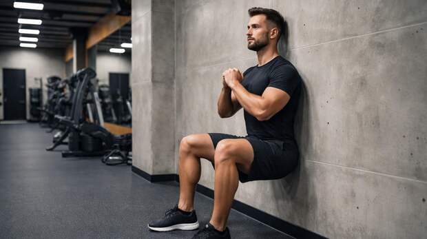 Тест на силу ног: сколько вы сможете продержаться в положении «присед у стены»?