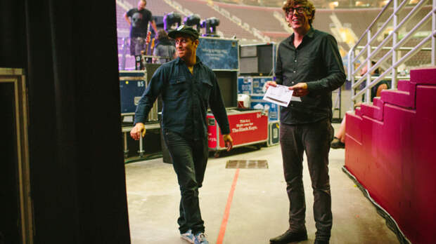 Dan Auerbach and Patrick Carney of the Black Keys during soundcheck before their show in Cleveland, Ohio.  Read more: <a href=