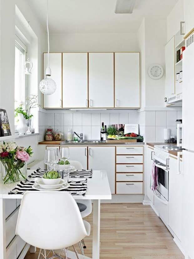 Гениальные дизайнерские решения для маленькой кухни дизайн, интерьер, маленькая кухня, полезные советы для дома, фото