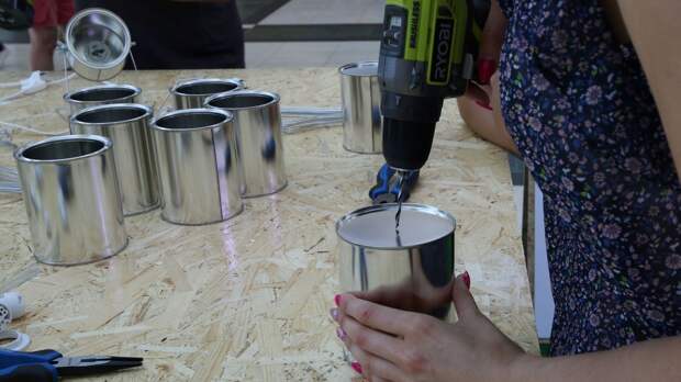 DIY - оригинальная лампа из старой банки