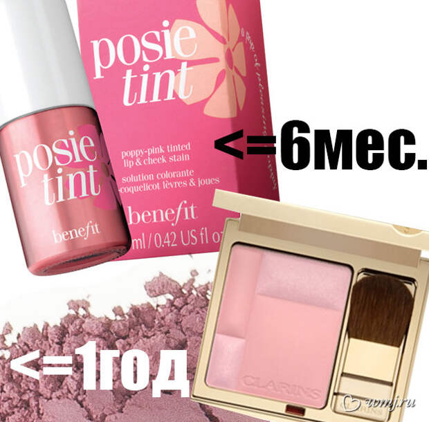 Жидкий пигмент для губ и щек Posietint от Benefit (978 руб.); пудровые румяна Blush Prodige от Clarins, оттенок № 01 Lovely Rose (1 315 руб.)