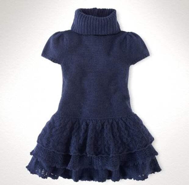 Платье для девочки "Французский шик" от Ralph Lauren спицами