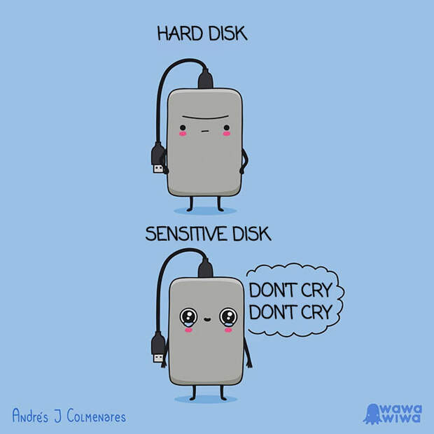 Hard Disk ... Sensitive Disk ... Don't Cry, Don't Cry.