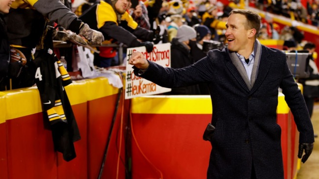 Drew Brees on the sideline