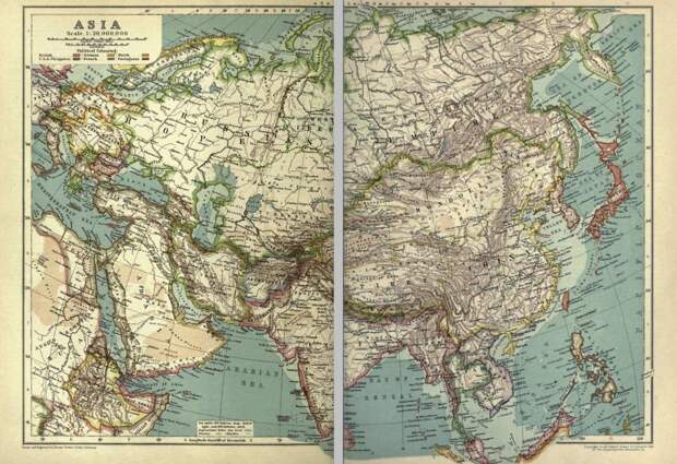 1910 год Азиатские владения России, азиатские карты, история, карта, картография, карты, подборка карт
