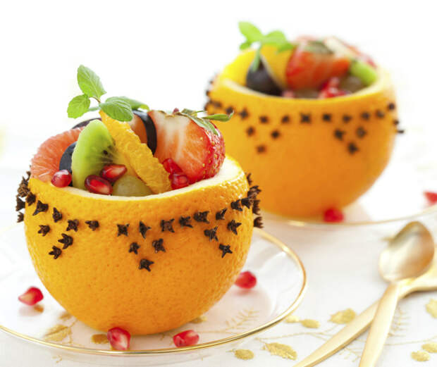 Фрукты в апельсиновой кожуре. Фрукты в апельсиновой кожуре.