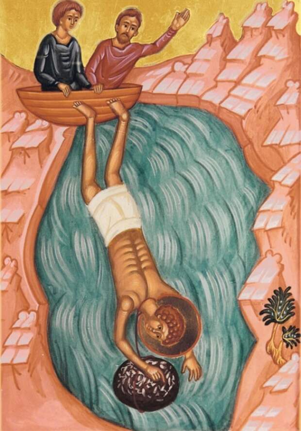 Казнь святого Пантелеймона-целителя. Икона