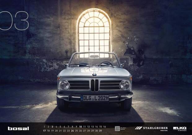 Винтажные автомобили в календаре WERKSTATTkultur 2019