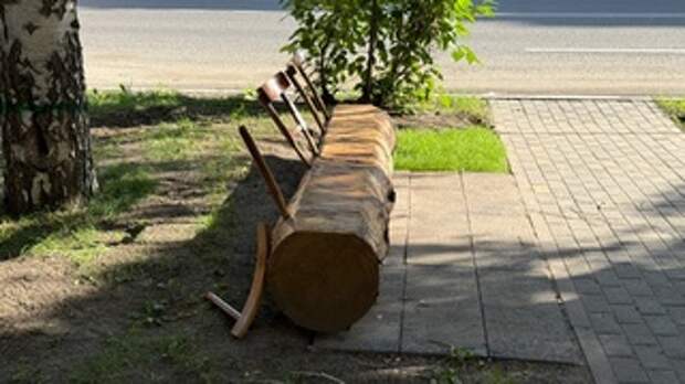 Лавочка рядом с мастерской 