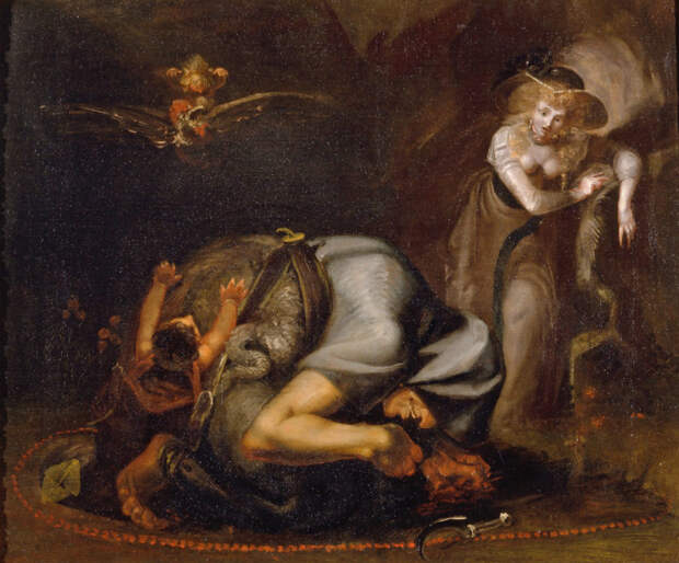 Сцена с ведьмой. Генри Фюзели, 1785 год. | Фото: volynska.livejournal.com. Сцена с ведьмой. Генри Фюзели, 1785 год. | Фото: volynska.livejournal.com.