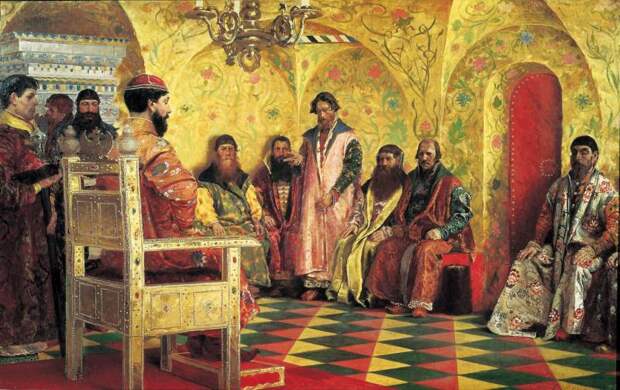 Рябушкин - Сидение царя Михаила Федоровича