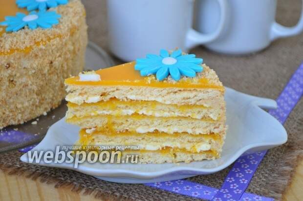 Фото Песочный апельсиновый торт