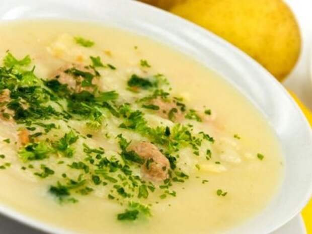 Овощной куриный суп с плавленным сыром