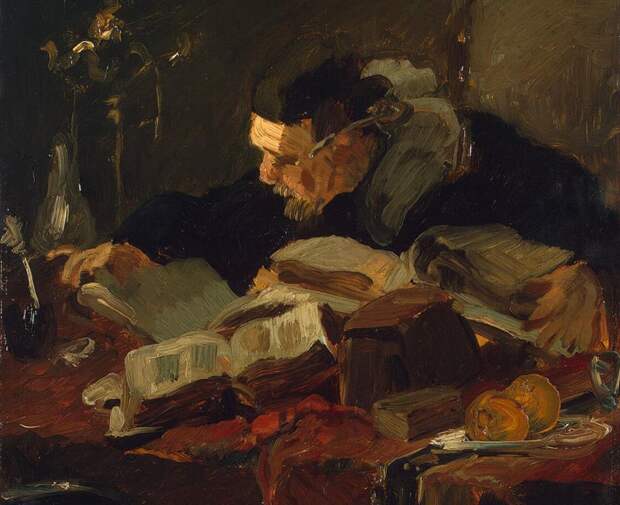 Фрагмент картины Эмиля Ваутерса «Учёный за столом» (1865-1867 гг.)