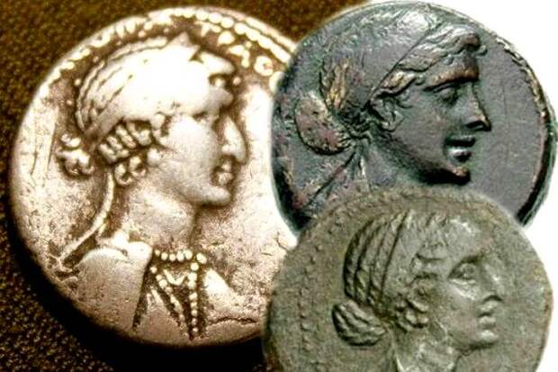 Изображение на монетах наглядно показывают, к какому роду принадлежала царица. /Фото: superkrut.ru