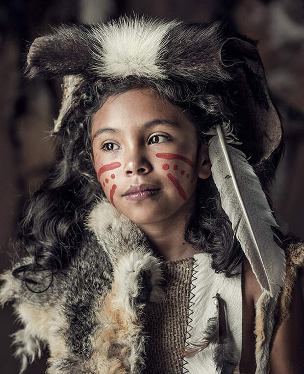 Девушка из племени Чичимека в Мексике.