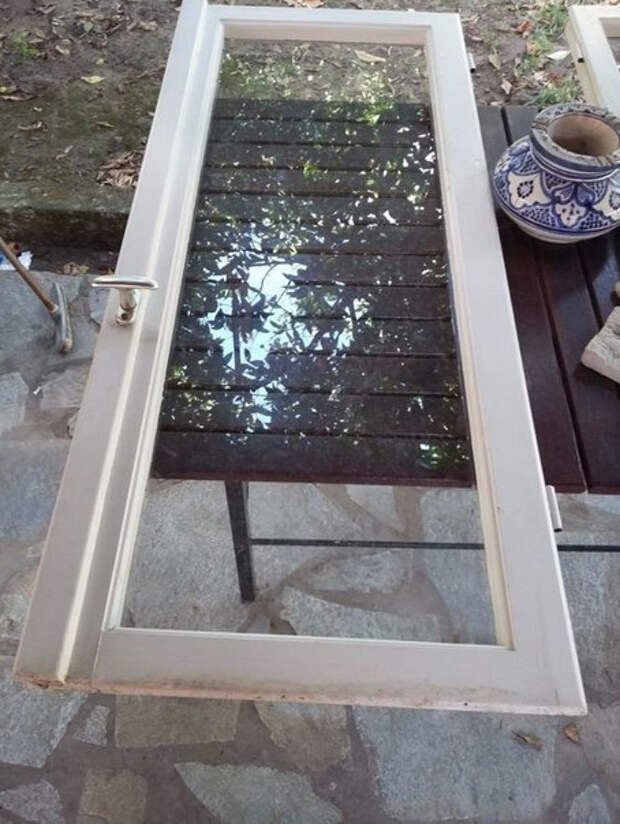 Журнальный столик из старого окна своими руками.