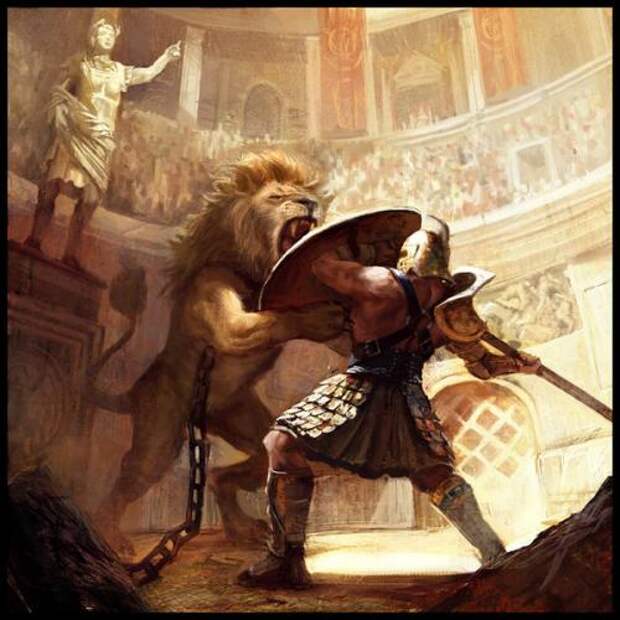Коммод стал единственным императором, который вышел на арену амфитеатра как борец с дикими зверями и как гладиатор, и не однажды: по свидетельству биографа Коммода тот выступал на арене как гладиатор 735 раз!!!