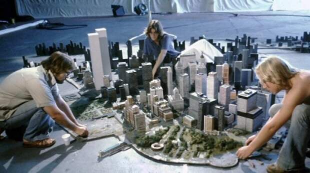 Миниатюрные декорации для фильма "Побег из Нью-Йорка", 1981 год. голливуд, за кадром, кино, фото
