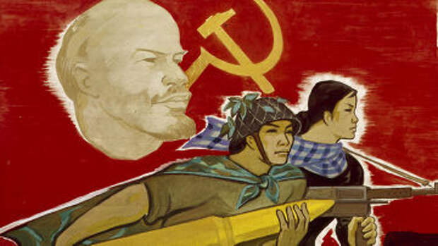 Репродукция плаката «Изучать опыт Октябрьской революции»