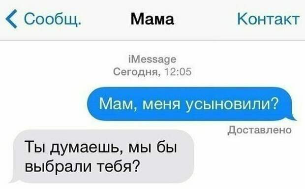 Семья всегда поддержит Семья всегда поддержит диалоги, переписка, прикол, смешные смс, смешные сообщения, смс, сообщения