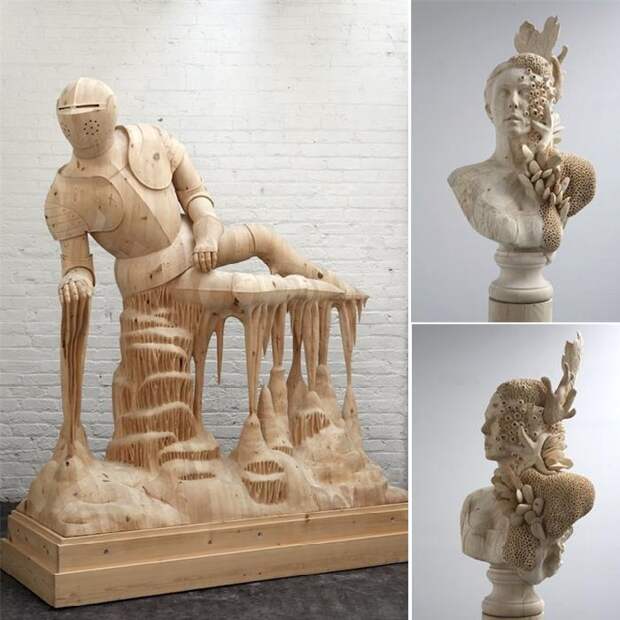 Сюрреалистические деревянные скульптуры от Моргана Эррена.