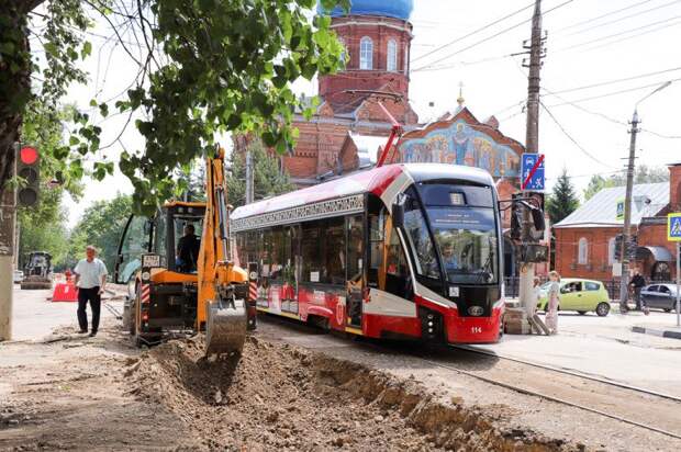 Ремонт трамвайных путей на улице Плеханова в Туле завершат до конца лета