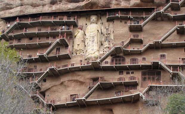 Гроты Майцзишань Maijishan Grottoes 22 Гроты Майцзишань