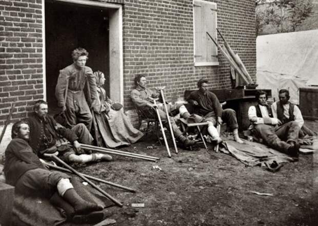 Солдаты, получившие ранения во время Гражданской войны в США. Источник: livejournal.com