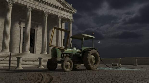 В Италии при ограблении музея мог быть использован угнанный трактор