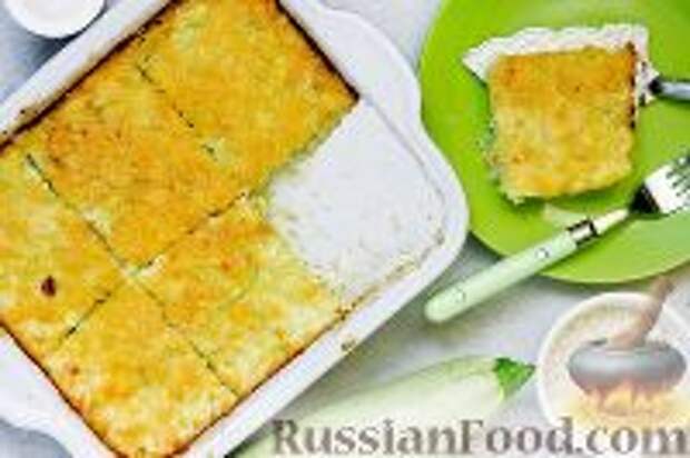 Фото к рецепту: Запеканка из кабачков с курицей и рисом