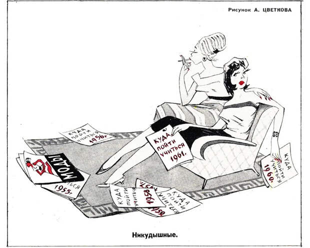 Как "Крокодил" высмеивал стиляг и моду на американское в СССР. Милые карикатуры нашего детства!